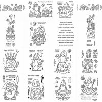 Clear Silicone Stamps Diy Handmade Craft Making Cards Stamp Merry Christmas Mix Cute Santa Flower Letter Mushroom Snail Cartoon