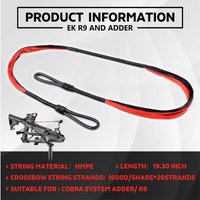 1pcs 19.3" Bow String Replacement 0.025" 1600D 20 Strands Universal for Crossbow Cobra R9 & Cobra Adder Archery Accessories