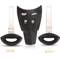Jingyuqin – coque de remplacement pour clé télécommande de voiture, 4 boutons, pour Saab 9-3 93 2003-2007, avec option de lame Wt47t/HU100