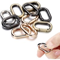 5Pcs/lot Metal Oval Ring Spring Clasps Openable Carabiner Keychain Bag Clips Hook Dog Chain Buckles Connector For DIY Jewelry