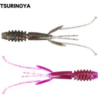 TSURINOYA Soft Bait SL-2006 88mm 2.2g 12pcs Shrimp Shape Fishinig Lure Silicone Artificial Lures Wobblers Soft Worm Jig Tackle