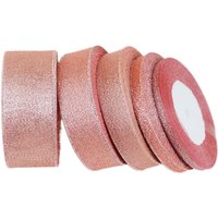 (25 yards/rolle) flesh Rosa Metallic Glitter Band Bunte geschenk paket bänder großhandel 6/10/20/25/40mm