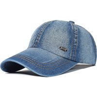 Vintage sprana bawełniana czapka z daszkiem mężczyźni kobiety Denim tata kapelusz regulowany styl Trucker niski profil
