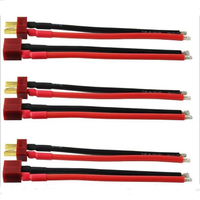 Deans Ultra Pigtail Cable T plug Connector Male & Female with10cm 14 AWG Soft Silicone Wire for RC hobby Quadcopter Lipo Battery