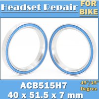ACB515H7 Bike Headset Bearings 40*51.5*7 mm 45/45 Degree ( 2 PCS ) ACB Road MTB Angular Contact Bicycle Bearing K515