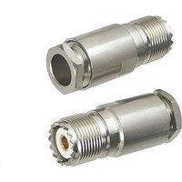 1pcs UHF SO239 Female Jack Connector Clamp RG8 LMR400 7D-FB RG213 Cable RF Coaxial Brass Straight New