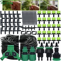 SPRYCLE 5-50M Automatic Garden Watering Adjustable Drip Irrigation System 1/4'' 4/7mm Hose Connectors for Pot Plants Greenhouse