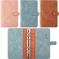 A5 PU Leather Binder Cover,Refillable 6 Ring Notebook for A5 Filler Paper Personal Planning Binder with Magnetic Buckle Closure