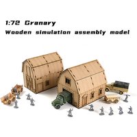 1/72 European Granary Model Wooden Assembly Buidlding Warehouse Architecture Scenes Handmade Miniature Landscape Gifts