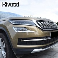 For Skoda Kodiaq 2019 Car-styling Front Rear Fog Light Cover Lights Trim Eyebrow Exterior Accessories Decoration Parts Stylings