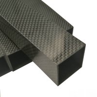 1Pcs 3K Full Carbon Fiber Square Tube Plain Matte Length 500mm SurfaceHigh Strength OD25mm 28mm 30mm 32mm 34mm 35mm 36mm 40mm