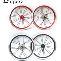 Litepro 14 inch 16 inch Bike Wheels Wheelset Folding Bicycle 412 / Outer Three Shift Wheel Set Outer Three Speed Wheel Set