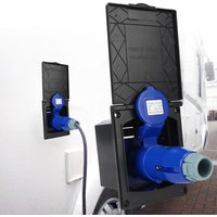 Wasserdicht für Wohnmobil, Wohnmobil, Auto, Marine, Wohnmobil, Haupteinlass, Steckdose mit Abdeckung, 220 V-240 V, 16 A, externer bündiger Haken