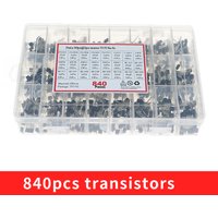 840pcs/set 24Values TO-92 Transistor Assortment Kit BC327 BC337 BC547 transistor 2N2222 3904 3906 C945 PNP/NPN transistors pack