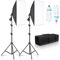 Photography 50x70CM Softbox Lighting Kits Professional Light System With E27 Photographic Bulbs Photo Studio Equipment