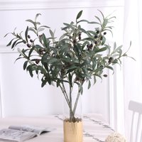 Künstliche Grün Blatt Olive Zweig Obst Gefälschte Pflanzen Hochzeit Home Fotografie Requisiten Blumen Anordnung Dekoration Innen