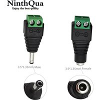 1/2/5 Stück DC-Stecker und -Buchse 3,5 x 1,35 mm, 1,35 mm x 3,5 mm, kein Schweißen erforderlich, DC-Steckeradapter 12V 24V für CCTV