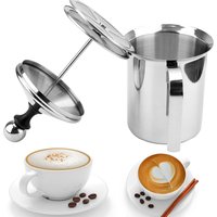 Manual Milk Frother 400/800ML Milk Foam Mesh Coffee Foamer Coffee Mixer Stainless Steel Kitchen Tools Double Mesh Milk Creamer