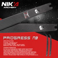 1 pair Nika Archery N3 Recurve Bow Limbs 55% Carbon Fiber with Small BULL Logo Limbs 22-46lbs Archery Recurve BOW