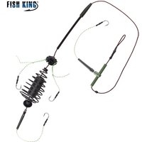FISH KING 30-80g Karpfen Angeln Köder Käfig Linie Gruppe High Carbon Stahl Metall Feeder Haken Sinkende künstliche Köder Zubehör
