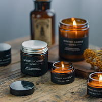 Luxury Perfume Candle Scented Candles Aromatherapy Bathroom Flowers Soy Wax Fragrance Gift Set Wholesale In Glass Jar With Lid