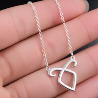 The Mortal Instruments City Of Bones Necklace Angelic Power Rune Shadowhunters Silver Color Symbol Pendant Jewelry Men Wholesale