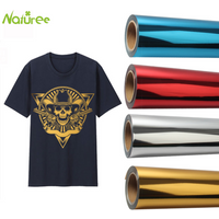 1m/3m/5m/10m Metallic Heat Transfer Vinyl Iron on Transfer HTV Iron on For T-Shirt Heat Press DIY Decor Film 25cm Width