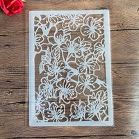 A4 size Design Stencil for Wall Painting Scrapbooking Stamp Album Decorative Embossing Craft Paper DIY Butterfly flower Stencils