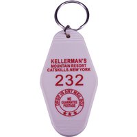 Kellerman's mountain resort Hotel Key Tag Motel Key Chain Key Fob (White with red) Dirty Dancing inspired