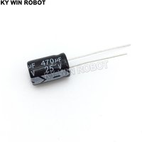 Pengiriman gratis 50 pcs 470 uF 25 V frekuensi tinggi Radial Electrolytic kapasitor, 8 * 12 mm IC