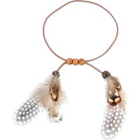 Gypsy Handmade Natural Feather Armlets & Bracelet For Women Indian Bohemian Ethnic Tribal Leather Wooden Bead Adjustable Jewelry