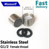 WASOURLF 2PCS G1/2 Coarse Thread 19mm Female Thread Stainless Steel Water Saving Aerator Faucet Accessories Tap Spout Bubble