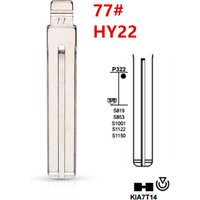 10pcs Uncut Metal NO. 77 77# HY22 TOY40 TOY48 for Hyundai Kia Lexus Toyota Key Blade for KD keydiy xhorse VVDI remotes universal