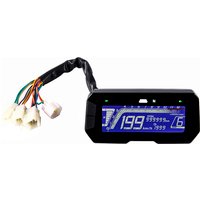 Uniwersalny motocykl LCD prędkościomierz cyfrowy licznik kilometrów podświetlenie licznik kilometrów motocykla 12000 obr./min 6 biegów dla 2, 4 liczników cylindrów