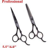 5.5 6 ciseaux à cheveux japonais en acier 440C ciseaux de coiffure professionnels ciseaux de coiffeur de haute qualité ensemble de coupe amincissante 9030
