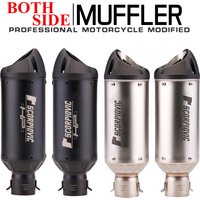 51mm Right Left Universal Motorcycle Exhaust Muffler Escape Moto Laser Pipe For Z900 Z1000 CBR650 CBR500 Ninja400 YZF Motorcross