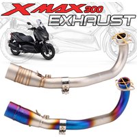 For X MAX 300 XMAX300 XMAX 250 XMAX250 2017 2018 2019 2020 2021 Middle Link Pipe full system Fit All 51mm Exhaust Muffler