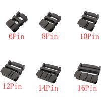 100 pièces FC 6/8/10/12/14/16/18/20/30/40/50 broches 2.54mm pas femelle en-tête connecteur de prise IDC pour câbles ruban 1.27MM