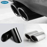 2Pcs/Set Stainless Steel Car Exhaust Muffler Tip Pipes Covers for Audi VW Volkswagen