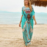 maxi kleid strandkleid sommerkleider damen abdeckung-ups Plus Größe Kaftan Kleid Tunika Lange Maxi Kimono Kaftan Kleid Nachthemd Strand Party Casual Kleid