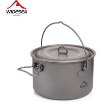 Widesea Campinggeschirr Titan Kochgeschirr Set Tourismus Kessel Outdoor Kochtopf Picknick Küche Wandern Trekking