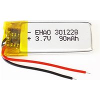 5 pcs EHAO 301228 3.7v 90mAh Lithium Polymer LiPo Rechargeable Battery For Mp3 GPS bluetooth Headphone Headset smart watch