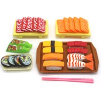 Children Simulation Food Japanese Food Pretend Toys Pretend To Play Sushi Tuna Wasabi Sashimi Simulation Food Toy Play House Set