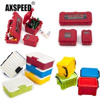 AXSPEED Simulated Plastic Mini Storage Box for TRX-4 Axial Wraith SCX10 1/10 1/12 RC Crawler Car Decoration Accessories