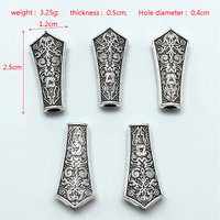 10pcs Charm big hole connection for jewelry making DIY handmade rosary pendant prayer beads bracelet metal tassel accessories