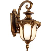 Europejski styl retro, wodoodporna lampa ścienna do ogrodu, zewnętrzna lampa ścienna w stylu vintage, lampa na ganku, oświetlenie E27