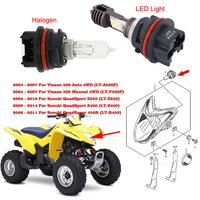 ATV Super White High/Low Beam Led Headlight Halogen Bulb For Suzuki QuadSport Z250 LTZ 250 Z400 LT-Z400 LTR 450 QuadRacer 450R