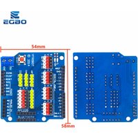 V5.0 Sensor Shield Expansion Board for Arduino for UNO R3 with RJ11 Ports Plug & Play Compatible Breadboard Robotics IoT STEM
