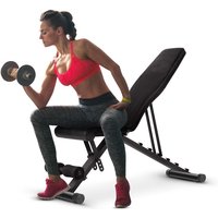 Gym Fitness Foldable Dumbbell Bench Press Supine Board Sit-ups Rack With Pull Rope Body-Building Muscle Weight Training Machine