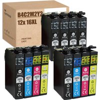 Jeu de cartouches HS 16XL compatibles avec les cartouches d'imprimante Epson 16 XL pour WF2540 WF2660 WF2750 WF2650 WF2510 WF2520 WF2530 WF2010